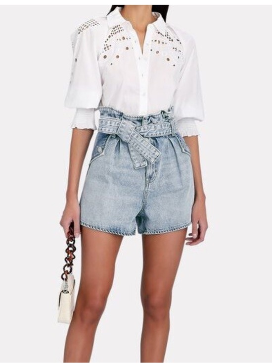 Veronica Beard Pants - NWOT Veronica Beard NORI paperbag denim shorts 27